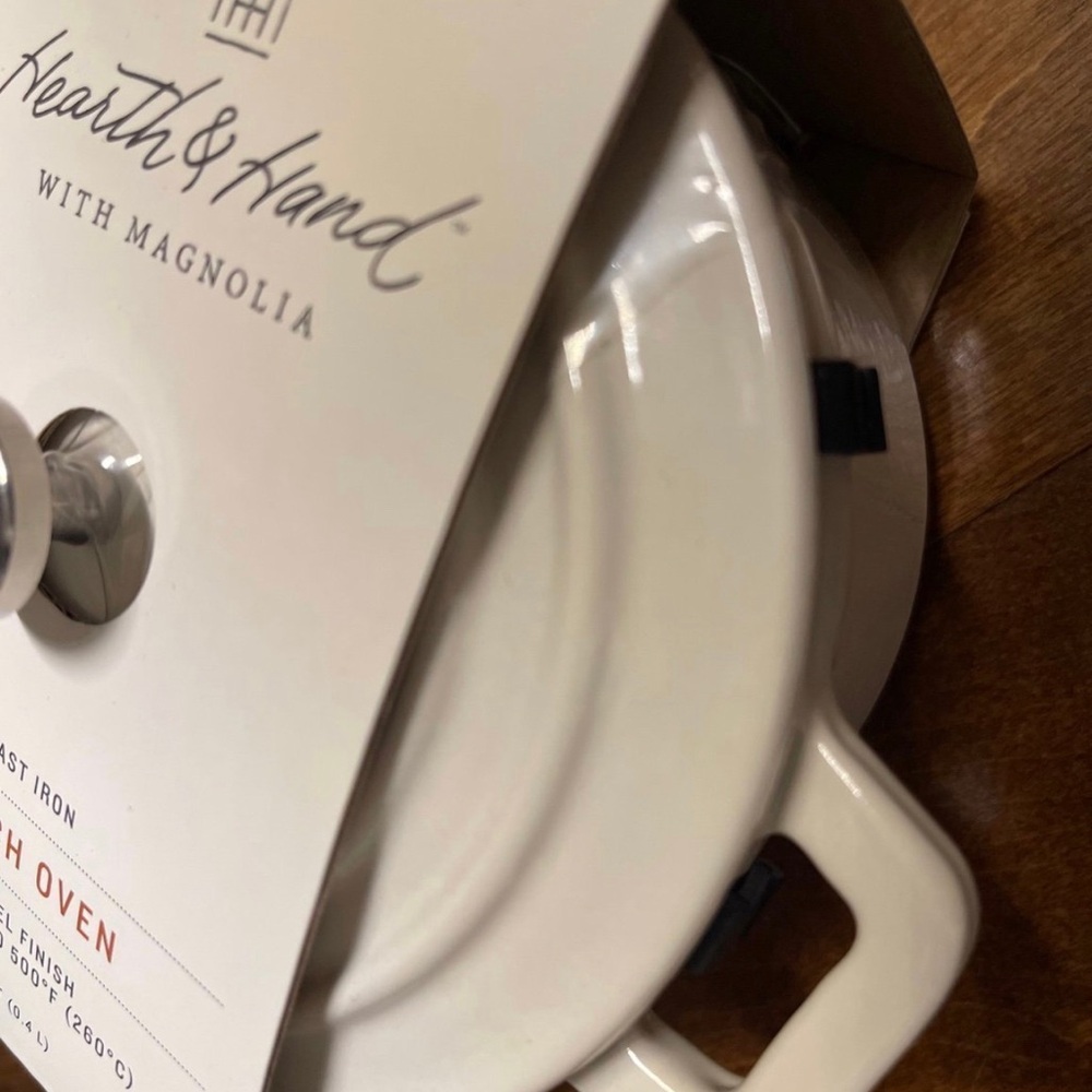 Enameled Cast Iron Dutch Oven Cream 0.5qt - Hearth & Hand with Magnolia - Picture 6 of 6